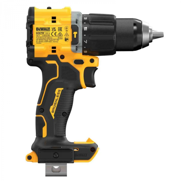 Шурупокрут-дриль ударний акумуляторний DeWALT XR Li-Ion 18В 90Нм 0-450·0-1650об/хв 0-7650·0-28050уд/хв кейс TSTAK 1.17кг без АКБ та ЗП