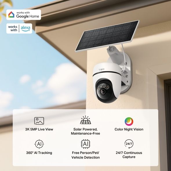 Комплект розумної бездротової камери TP-LINK TAPO C630 KIT 3K та сонячної панелі