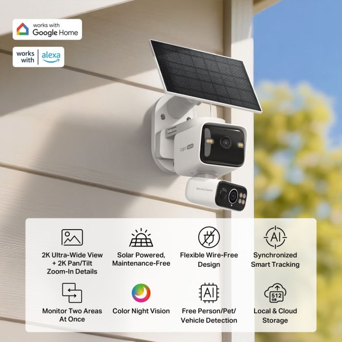 Комплект розумної бездротової камери TP-LINK TAPO C645D KIT 2K QHD та сонячної панелі
