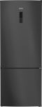 Холодильник Siemens з нижн. мороз., 186x75x80, xолод.відд.-406л, мороз.відд.-120л, 2дв., E, NF, чорна нержавіюча сталь