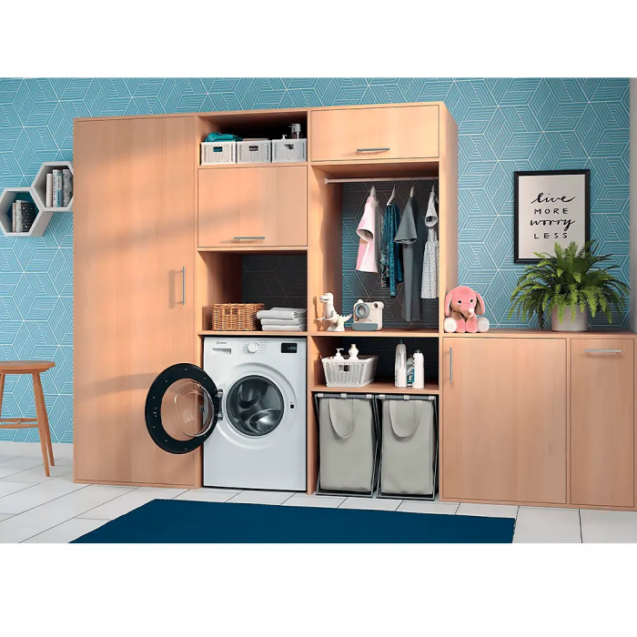 Пральна машина Indesit фронтальна, 7кг, 1200, A+++, 49.6см, дисплей, пара, інвертор, люк чорний, білий