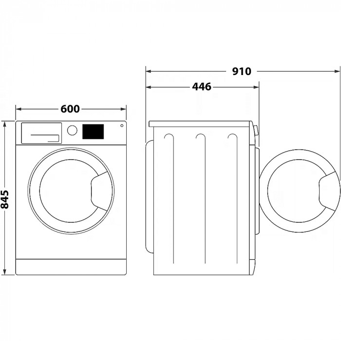 Пральна машина Indesit фронтальна, 6кг, 1200, A+++, 44.6см, дисплей, пара, інвертор, люк чорний, білий