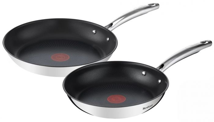Набір сковород Tefal Duetto+, 2шт, 24/28см, нержавіюча сталь