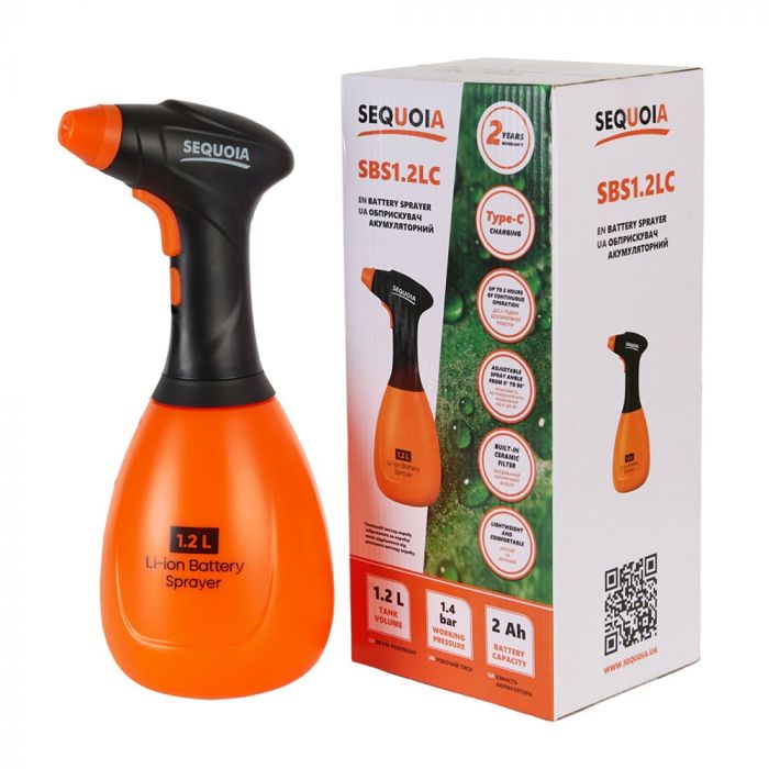 Обприскувач акумуляторний SEQUOIA SBS1.2LC 1.2л 3.7В 1.4бар 0.36кг
