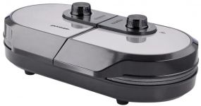 Міні-гриль  Gorenje 1400Вт, алюміній, пластина д/вафель, корпус-метал, чорний