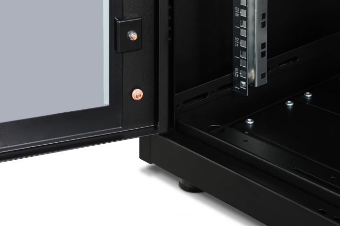 Шафа DIGITUS 19", 42U, Network Unique, передні двері зі склом, 600x800 мм, 1200кг максимально, чорна