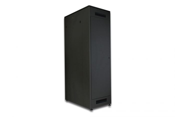 Шафа DIGITUS 19", 42U, Network Unique, передні двері зі склом, 600x1000 мм, 1200кг максимально, чорна