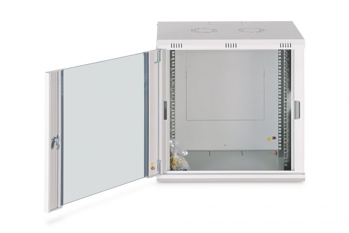 Шафа DIGITUS 19", 12U, Wall Mounting Dynamic Basic, 600x450 мм, 60кг максимально, сіра