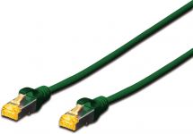 Патч-корд DIGITUS CAT 6a S-FTP, 0,25м, AWG 26/7, Cu, LSZH, зелений
