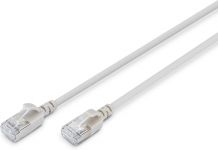 Патч-корд DIGITUS CAT 6a F-FTP Slim, 1 м, AWG 32/7, Cu, LSZH, сірий