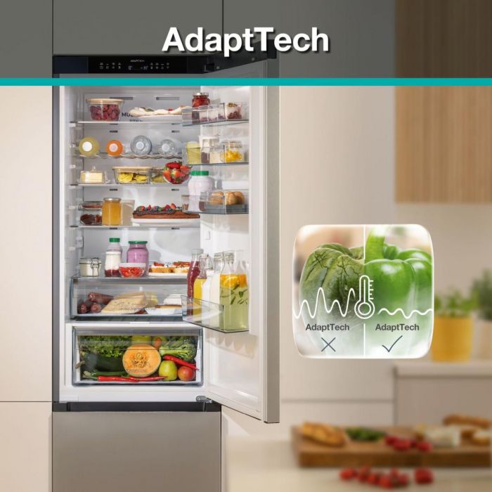 Холодильник з нижн. мороз. камерою Gorenje, 203х66х60см, 2 двері, 283(130)л, А+, Total NF, Зона св-ті, Інвертор, Зовн. Дисп, Wi-Fi, білий