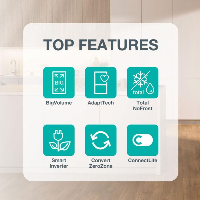 Холодильник з нижн. мороз. камерою Gorenje, 203х66х60см, 2 двері, 283(130)л, А+, Total NF, Зона св-ті, Інвертор, Зовн. Дисп, Wi-Fi, білий