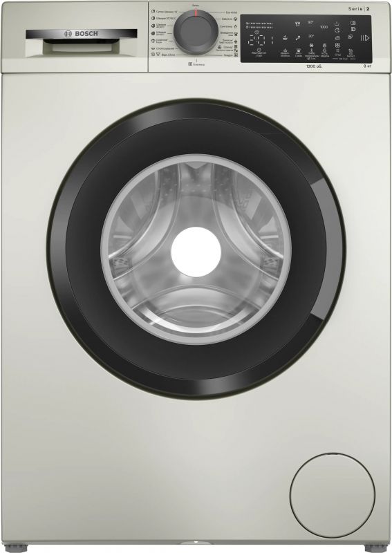 Пральна машина Bosch фронтальна, 8кг, 1200, A, 52см, дисплей, сірий