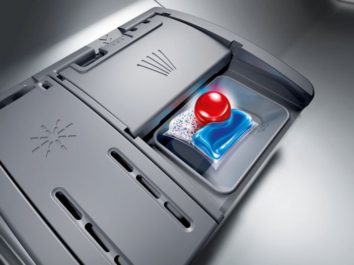 Посудомийна машина Bosch вбудована, 14компл., A, 60см, дисплей, 3й кошик, Zeolith, білий