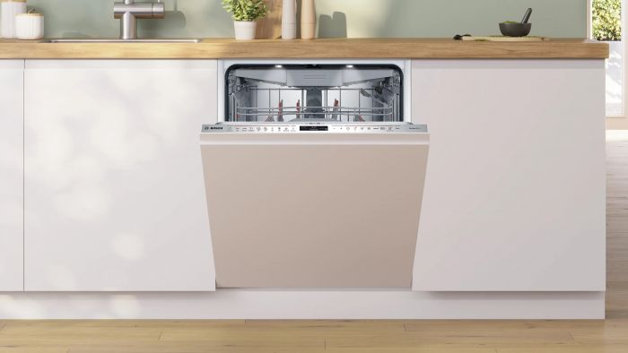 Посудомийна машина Bosch вбудована, 14компл., A, 60см, дисплей, 3й кошик, Zeolith, білий