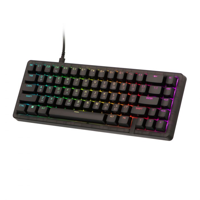 Клавіатура механічна HyperX Alloy Origins 2 65key, Red, USB-A, Hot-Swap, EN/UA, RGB, чорний
