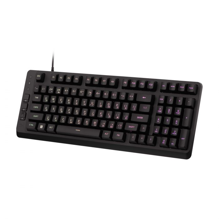 Клавіатура мембранна HyperX Alloy Origins EVE 1800 99key, Red, USB-A, EN/UA, RGB, чорний