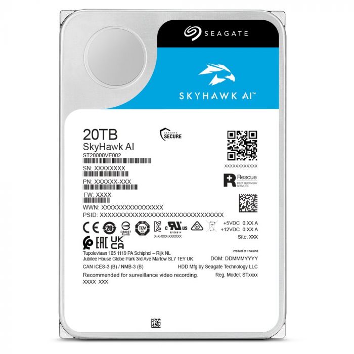 Жорсткий диск Seagate 20TB 3.5" 512MB SATA SkyHawk AI