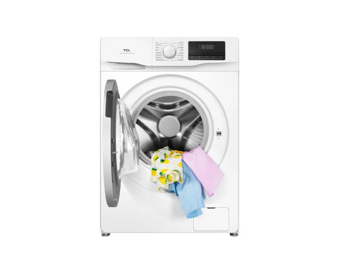 Пральна машина TCL фронтальна, 6кг, 1000, B, 45см, дисплей, пара, інвертор, білий