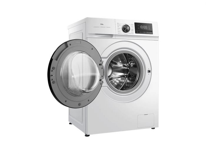 Пральна машина TCL фронтальна, 7кг, 1400, A, 49см, дисплей, пара, інвертор, білий