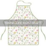 Фартух ARDESTO Spring flowers 60х80см, 100% поліестер, білий