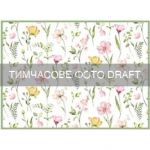 Килимок для сушіння посуду ARDESTO Spring flowers 38x51см, 100% поліестер, білий