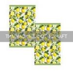 Набір рушничків для кухні ARDESTO Sicilian lemons 38х63см, 2шт, 100% бавовна, зелений