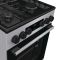 Плита Gorenje комбінована, 70л, 50x60см, метал. кришка, дисплей, IconLed, емальовані реш, титан