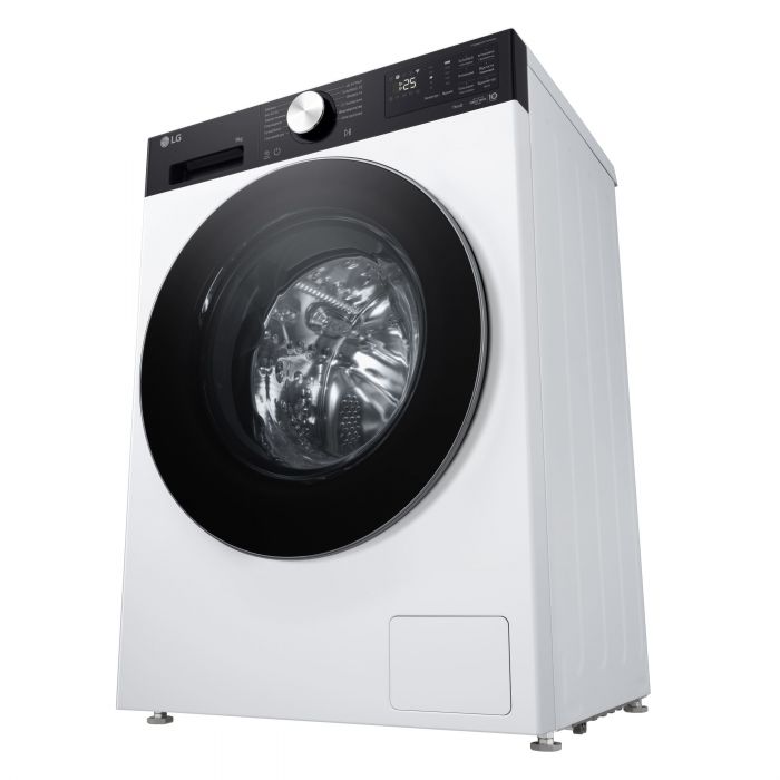 Пральна машина LG фронтальна, 9кг, 1200, A, 48см, дисплей, пара, інвертор, білий