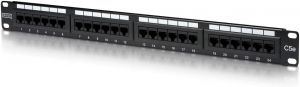 Патч-панель DIGITUS САТ 5e UTP, 19", 1U, 24 порти, зібрана