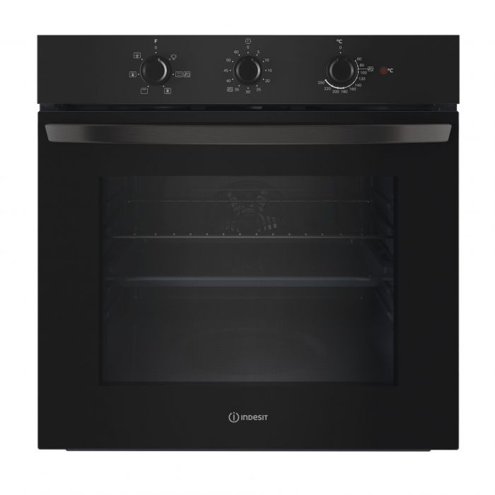 Духова шафа Indesit електрична, 66л, A, конвекція, чорний