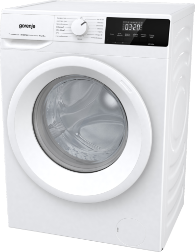 Прально-сушильна машина Gorenje фронтальна, 8(5)кг, 1400, A+, 55см, дисплей, пара, інвертор, білий