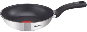 Сковорода Tefal Comfort Max, 20см, нержавіюча сталь, бакеліт, чорний