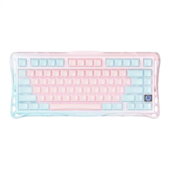 Клавіатура механічна GravaStar Mercury K1 Lite 80keys, GravaStar x BSUN Grey, BT/WL/USB, Lumen Rose