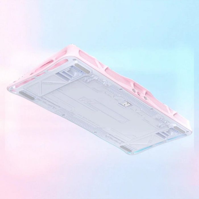 Клавіатура механічна GravaStar Mercury K1 Lite 80keys, GravaStar x BSUN Grey, BT/WL/USB, Lumen Rose