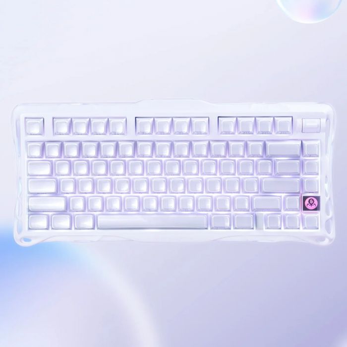Клавіатура механічна GravaStar Mercury K1 80keys, GravaStar x Kailh Cheery Pink, EN, BT/WL/USB, Lavender Purple