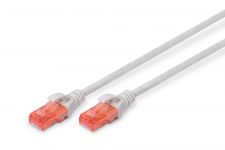 Патч-корд DIGITUS CAT 6 UTP, 0.25м, AWG 26/7, Cu, LSZH, сірий