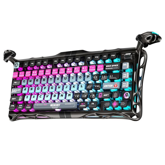 Клавіатура магнітна GravaStar Mercury V75 Pro 80keys, Magnetic Jade Gaming, 8K, USB-A, RGB, Cyberpunk