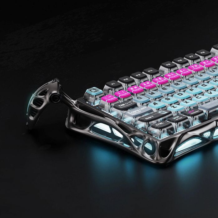 Клавіатура магнітна GravaStar Mercury V75 Pro 80keys, Magnetic Jade Gaming, 8K, USB-A, RGB, Cyberpunk