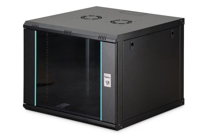 Шафа DIGITUS 19", 9U, Wall Mounting Dynamic-N, 600x600 мм, 60кг максимально, розібрана, чорна