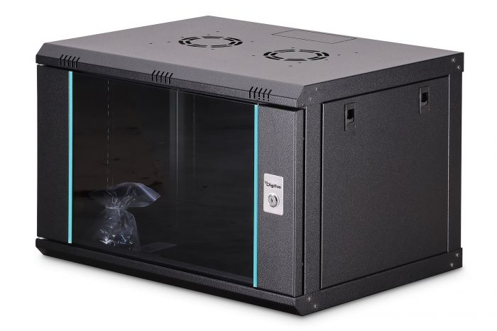 Шафа DIGITUS 19", 7U, Wall Mounting Dynamic-N, 600x600 мм, 60кг максимально, розібрана, чорна
