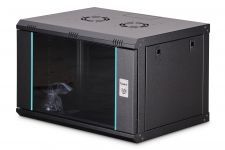 Шафа DIGITUS 19", 7U, Wall Mounting Dynamic-N, 600x600 мм, 60кг максимально, розібрана, чорна