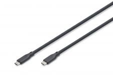 Кабель DIGITUS USB-C > USB-C заряджання/синхронізації, USB4 2.0, 80G, 240W, 16K, силіконовий, 1м, чорний