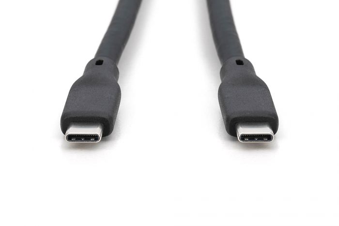 Кабель DIGITUS USB-C > USB-C заряджання/синхронізації, USB4 2.0, 80G, 240W, 16K, силіконовий, 0.5м, чорний