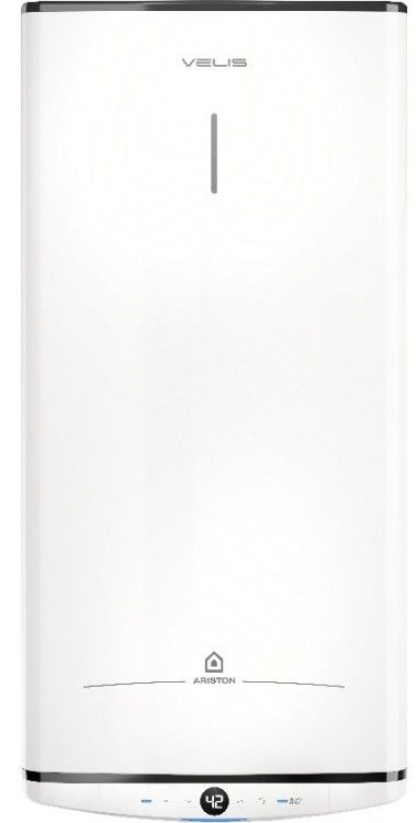 Водонагрівач електричний  Ariston VELIS PRO 80 EU плаский, слім, 80л, 2*1,5 кВт, емал. нагр. ел, ун. монтаж, ел. кер-ня, B, білий