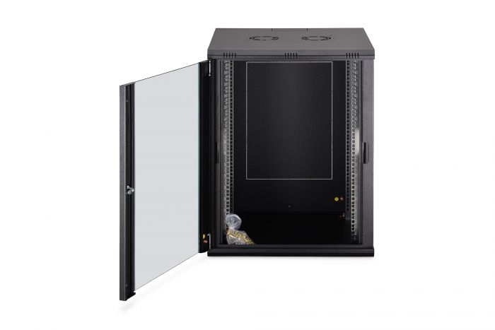 Шафа DIGITUS 19", 16U, Wall Mounting Dynamic-N, 600x600 мм, 60кг максимально, розібрана, чорна