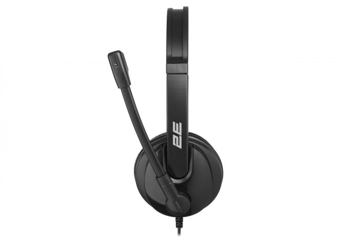 Гарнітура ПК стерео On-ear 2E CH12 mini-jack, omni-mic, 1.2м, чорний