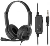 Гарнітура ПК стерео On-ear 2E CH12 mini-jack, omni-mic, 1.2м, чорний