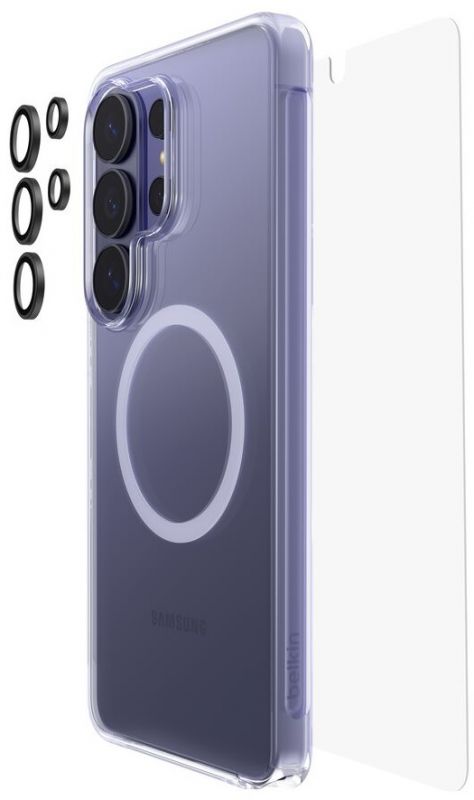 Набір захисту Belkin 3в1 для Samsung Galaxy S26 Ultra (скло, чохол, захист камери) (1 Pack)