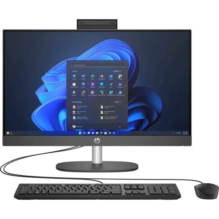 Комп'ютер персональний моноблок HP 240-G10 23.8" FHD IPS AG, Intel U5-125U, 16GB, F512GB, UMA, WiFi, кл+м, 3р, DOS, чорний